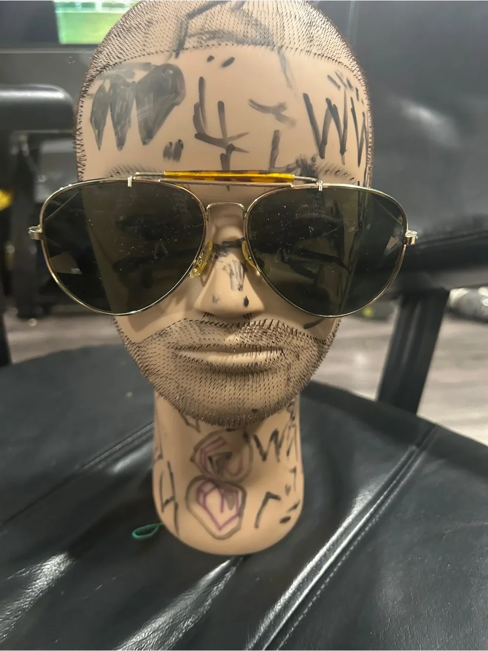 Aviator Gold Frame Sunglasses with Dark Lenses